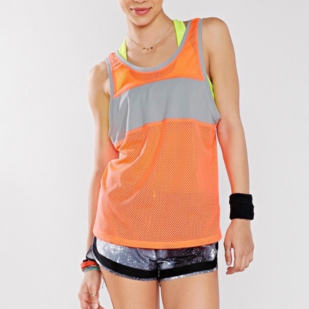 Urban Outfitters Without Walls Mesh Pink Tank Top